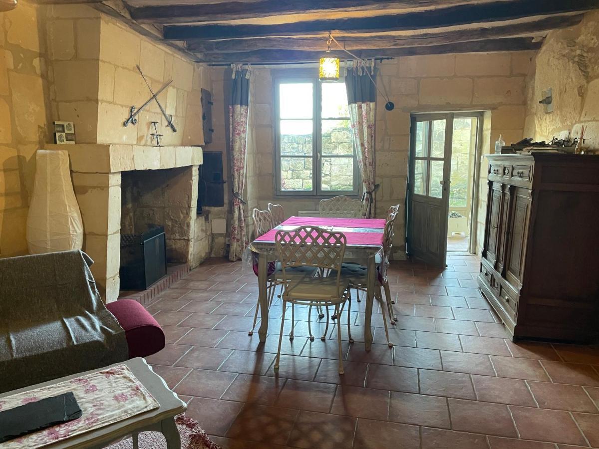 L'Escale Troglo Au Bord De La Loire Villa Souzay-Champigny Exterior foto