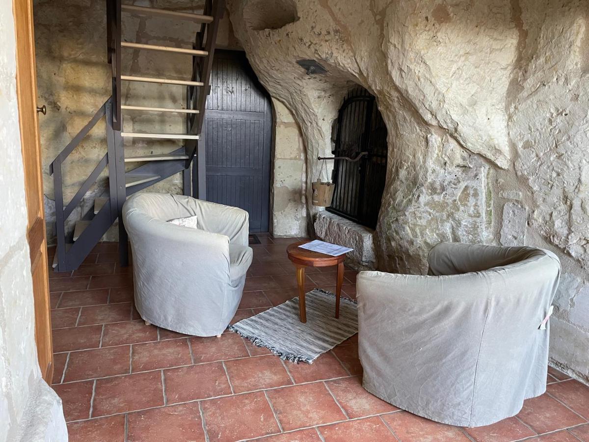 L'Escale Troglo Au Bord De La Loire Villa Souzay-Champigny Exterior foto